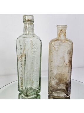 World Famous Blood Mixture Lincoln And ESS Coffee & Chicory Symington Bottles
